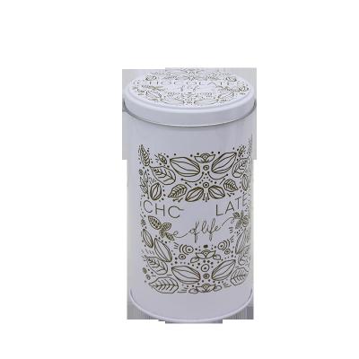 China Paint Black Round Tin Cans Tin Can Black Metal Round Packaging Chocolate Tin Box for sale