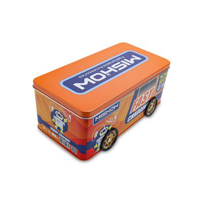 China Christmas Gift Bus Shape Food Storage Cookie Tin Box, Bus Shaped Tin Box, Tin Boxes For Cake for sale