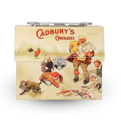 China New Custom Food Tool Lunch Tin Box Christmas Melting Chocolates Packaging Tin Cans for sale