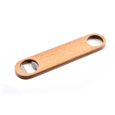 China Open Custom Wooden Cap Beer Bottle Opener For Bar And Party for sale