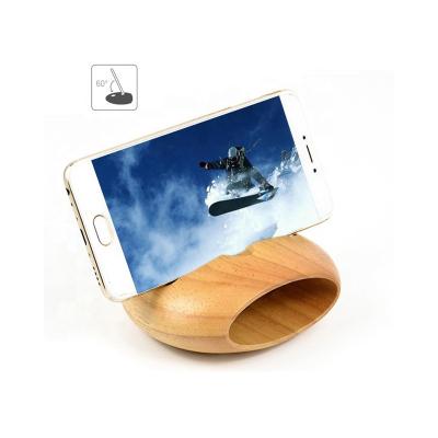 China Flexible Wooden Bamboo Docking Station Mobile Phone Sound Amplifier Amplifier Desk Stand for sale