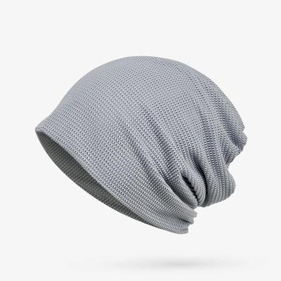 China breathable & Beanie Solid Mesh Breathable Women Men Headwrap Hariband Femme Gorro Turban Waterproof Unisex Headwear Hat Loose Hood for sale