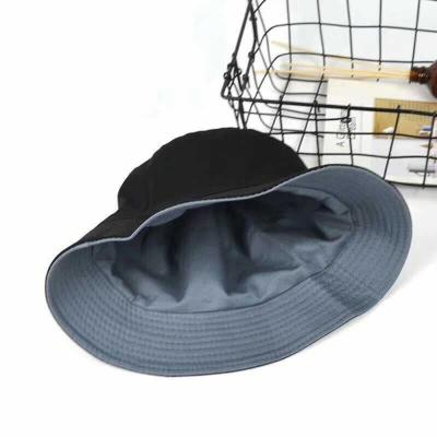 China Dobby Summer Double Sided Bucket Hat Sun Visor Cotton Fisherman Hat Unisex Fashion Simple Wild Sun Hat Travel Wear Outdoor Beach for sale