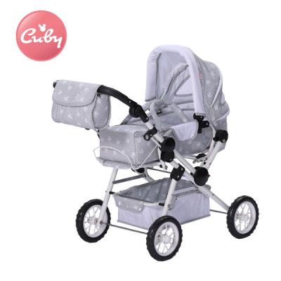 China Metal Baby Toy Adjustable Handle Doll Pram Stroller for sale