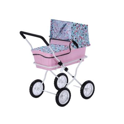 China 2018 Best Quality Big Wheel Doll Stroller Foldable Doll Pram L44*W69*H79.5CM for sale