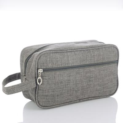 China High Quality 600D Nylon Toiletry Bag Dopp Kit Bathroom Shaving Organizer Travel for Moving Men's or Women's Toiletries (Grey) for sale