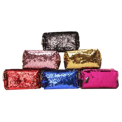 China High Quality Reversible DIY Glitter Purse Glitter Magic Pencil Case Sequins Color Changing Makeup Bags, Women Mermaid Sequin Cosmetic Bag for sale