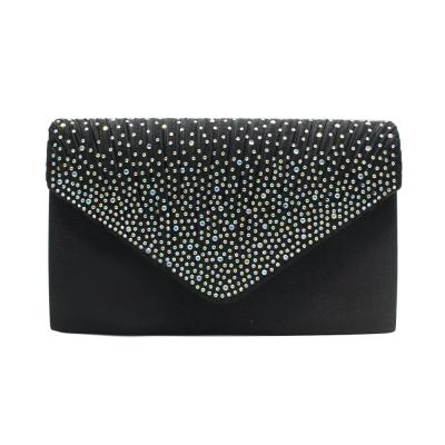 China Classic High Quality Wedding Party Clutch Purse, Frosted Rhinestone Satin Purses and Handbags Envelope Evening Clutch Bag for Women for sale