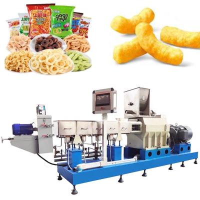 China Puff Snack Machine Extruder Processing Line French Fries Corn Puff Food Maker for sale