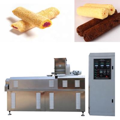 China Puffed Extruded Corn Snacks Making Machine High Quality Core Filling Snacks Machine Chocolate Filling Snacks Extrusion Line for sale