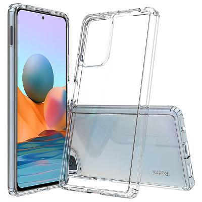 China Parchute Anti-scratched Acrylic Mobile Phone Case For Redmi Note 10 Pro Cell Phone Case Clear Hard Back Cover for sale