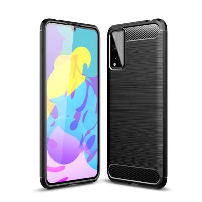 China High Quality Shockproof Carbon Fiber Tpu Silicone Shockproof Case For Huawei Honor Play 4t Pro Back Cover for sale