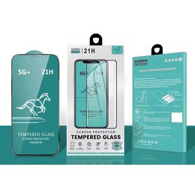 China Hot Selling Mobile Phone Full Cover 5G+21H Full Glue Tempered Glass Screen Protector For Iphone 12 Mini Pro Max for sale