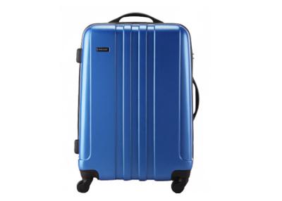 China Blue Wear resistant ABS luggage set with TPR handle on top and side 150D polyester lining for sale