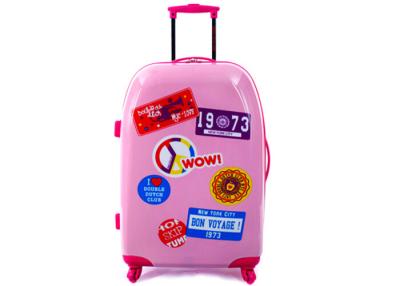 China Ultra light weight cute childrens luggage trolleys , pink carry on luggage for sale