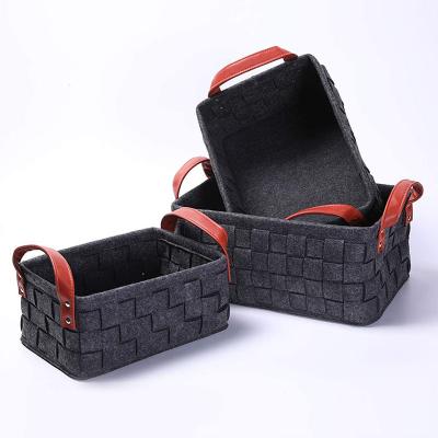 China Sustainable Nice Quality Felt Bin Collapsible Storage Cube Box for sale