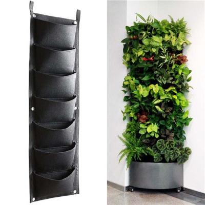 China Breathable Garden Vertical Hanging Felt Planter Bags for sale