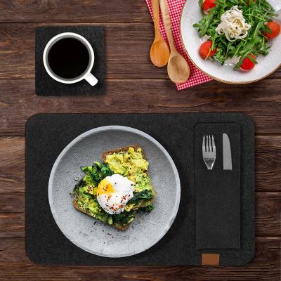 China Sustainable Hotsale Customized Durale Felt Place Mat Sets For Decorating Table And Protecting Cup And Tableware for sale