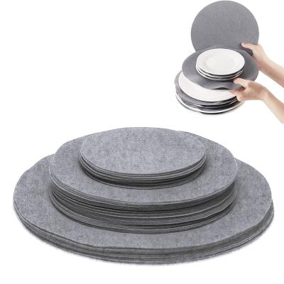 China 2022 Viable Factory Direct Supply Dish Storage Protector Felt Round Dish Divider For Kitchen for sale