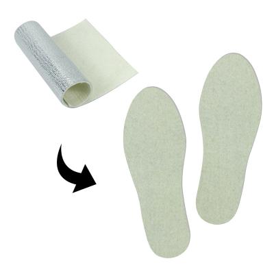 China 2mm wool felt antistatic tin foil backed felt roll material for insole and shoes use for sale