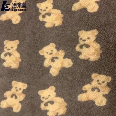 China Jacquard lamb fleece polyester wholesale waterproof thick cotton printed sherpa fleece fabric for sale