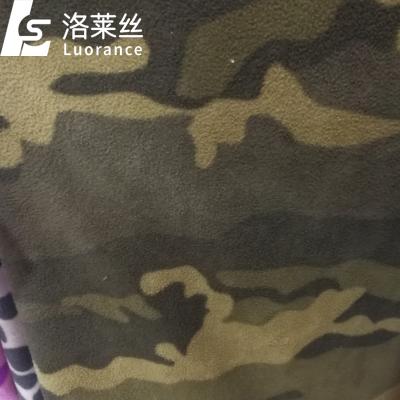 China Anti-Static Army Camouflage Print Fleece Fabric for sale