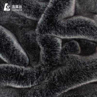 China Auto upholstery 2 tone tissavel faux fur fabric for sale