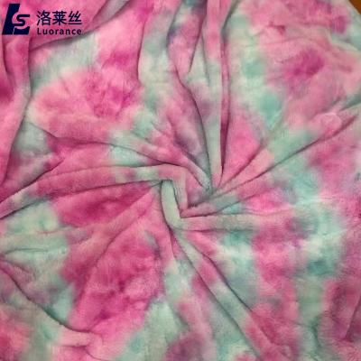 China Auto Upholstery Hot Sale Tie Dye Faux Fur Fabric for sale