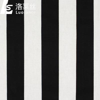 China Waterproof Black And White Stripe Spandex Stretch Fabric for sale