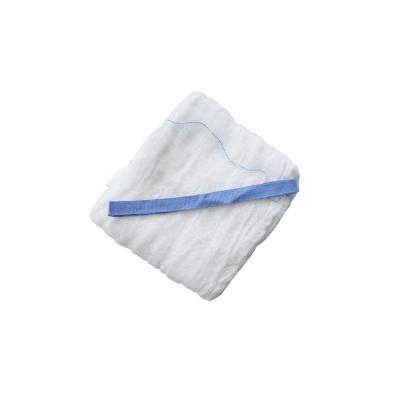 China Hot Selling 100% Cotton Hospital Lap Sponge Sterile Prewashed Lap Sponge Mesh 100% Cotton Abdominal Pad With Blue X-Ray Tape for sale