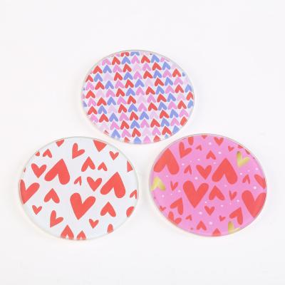 China Sustainable New Arrival Hot Sale Customized Design Glass Coaster With Cheap Price for sale