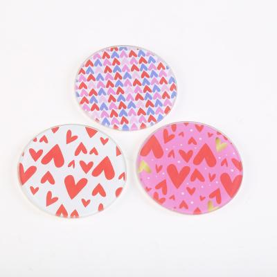 China Factory Price Viable Top Selling Tempered Printing Brain Glass Coaster For Beverage for sale