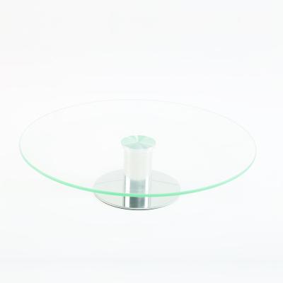 China Viable Wholesales Stainless Steel And Single Glass Laryer Cake Stand For Sale for sale