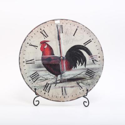 China New arrival antique wall clock style fashion living room hot sale decorative glass wall clock for home for wholesale for sale