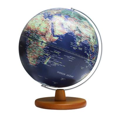 China Art Deco 25CM World Globe Illuminated AR Globe with Stand Educational LED Augmented Reality Earth Globe for Kids Learning PC-2111HM for sale