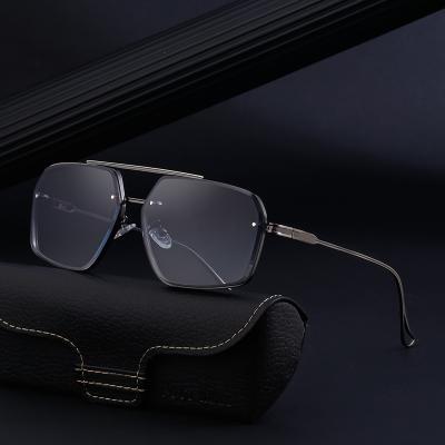 China Sunglass Lentes De Sol 2022 Luxury Custom Metal Frame Sunglasses Fashion Sunglasses Shape Sun Glass Men's Sunglasses for sale