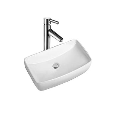 China Modern bathroom pedestal washbasin in square shape for sale