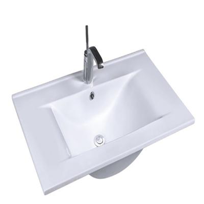 China Shampoo sinks high quality Tangshan half - round pedestal wall hung basin with soncap in China for sale