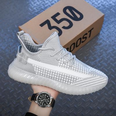 China 2022 Fashion Trend Sneakers Men High Quality Breathable Sports Shoes 350 Fly Knitting Shoes Women Sport Tennis Shoes for sale