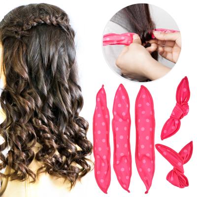 China DIY Hair Curling Soft Foam Rollers Stying 30pcs/set DIY Sponge Flexible Magic Hair Curlers Pillow Rest Satin Rollers for sale