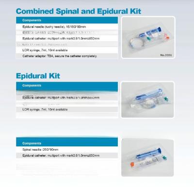 Chine Kit épidural d'anesthésie jetable de classe I pour la ponction par injection à vendre