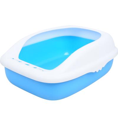 China New Type Stocked Low Price Cat Toilet Box Partially Enclosed Splashproof Bedpan for sale