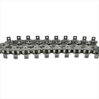 China 2021 Hotels Factory Promotion Heat Treatment Transmission Chain With Attachment Roller Chain Steel Conveyor Chain for sale