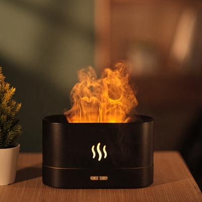 China Smell Comfortable 2022 new hotselling Home Office Office Small Mute LED Light Essential Oil Fragrance Aroma Diffuser Ultrasonic Flame Humidifier for sale