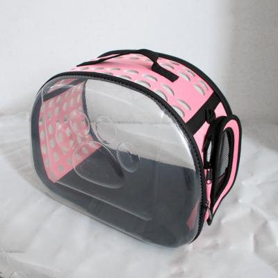 China Wholesale Breathable Portable Pet Cage Fold Backpack Dog Pet Bag Carrier Stored Transparent Backpack for sale