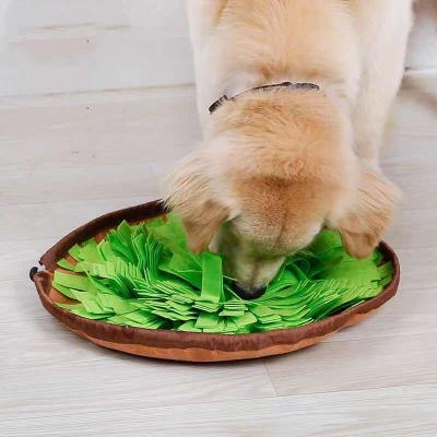 China Stocked Train Dog Feeding Mat Puzzle Olfactory Dog Nose Mat Anti-Clogging Slow Food Sniff Pet Nose Bowl Mat for sale