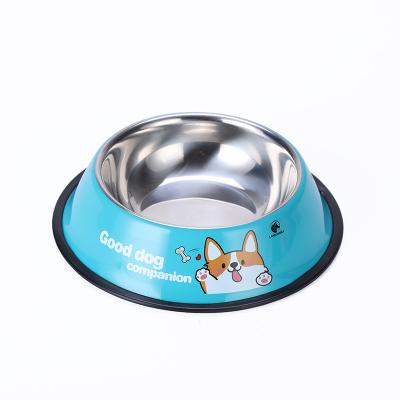 China Sustainable Pet Food Bowl Custom Style Stainless Steel 1.5L Rounded Colorful Large Capacity Dog Bowls for sale