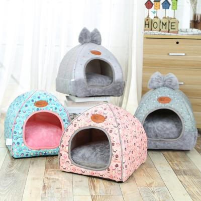 China Arctic Velvet Stocked Pet Rabbit Bed Makers Keep Warm In Winter Dog Cat Bed Bulky Rabbit Bed for sale