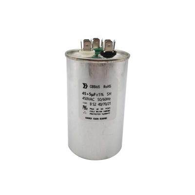 China Air Conditioner Compressor Start Capacitor 450V Air Conditioner Compressor Capacitor 20uF CBB65 Starting Capacitor for sale