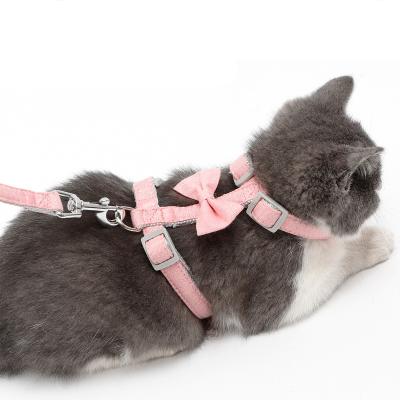 China Nordic Style Stocked Opposite Colors Morandi Cat Leash Cat Harness and Leash Set Outdoor Adjustable Anti-Strikers Cat Leash for sale